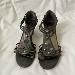 NYT Silver Embellished Wedges
